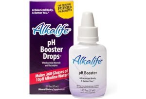 Alkalife pH Booster Drops _ The First Patented Alkaline Water Booster to Neutralize Acid & Balance pH for Immune Support, Peak Performance, Detox, and Overall Wellness – 1.25oz